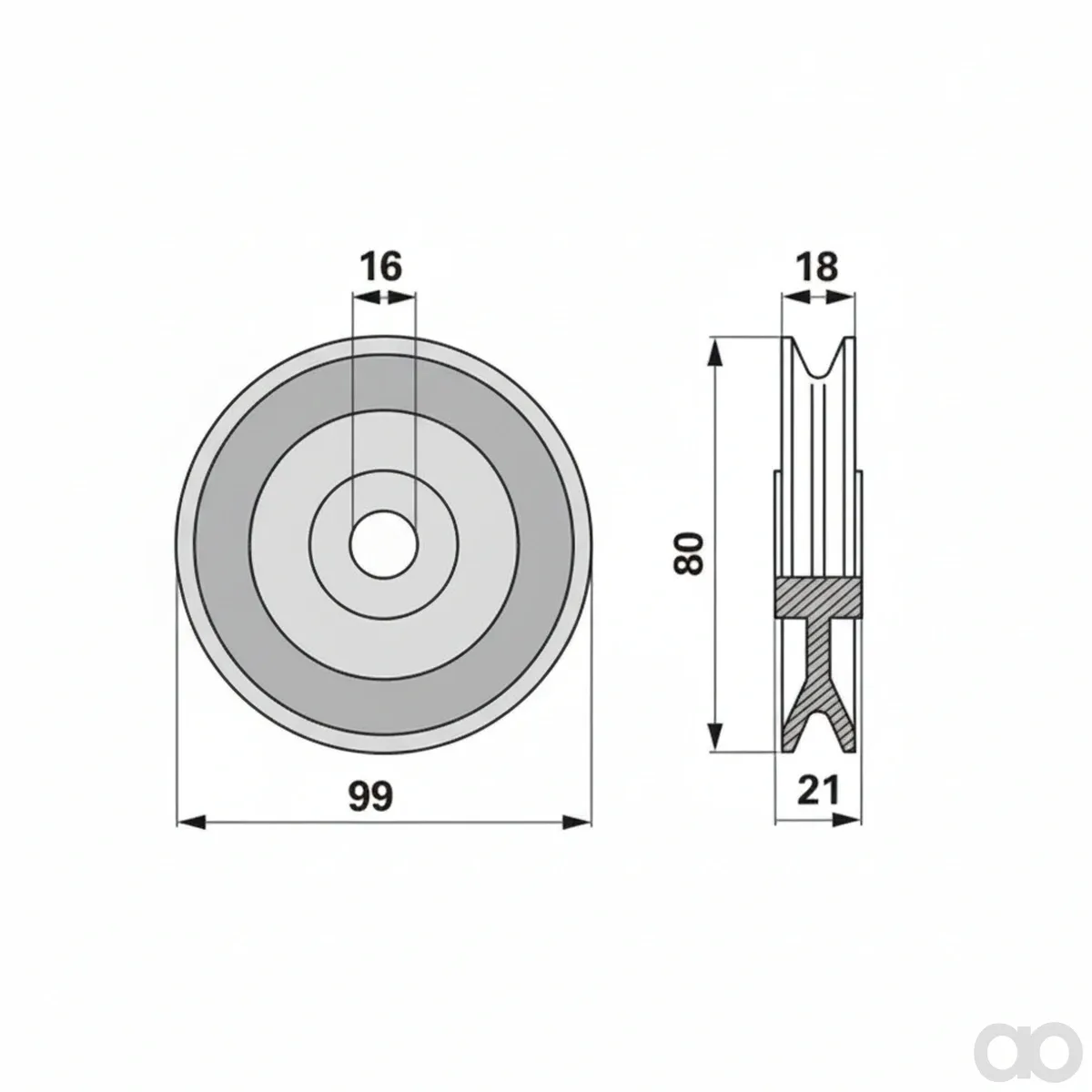 Prillinger - 00478342 - Seilrolle Alu Anstelle Von 8040