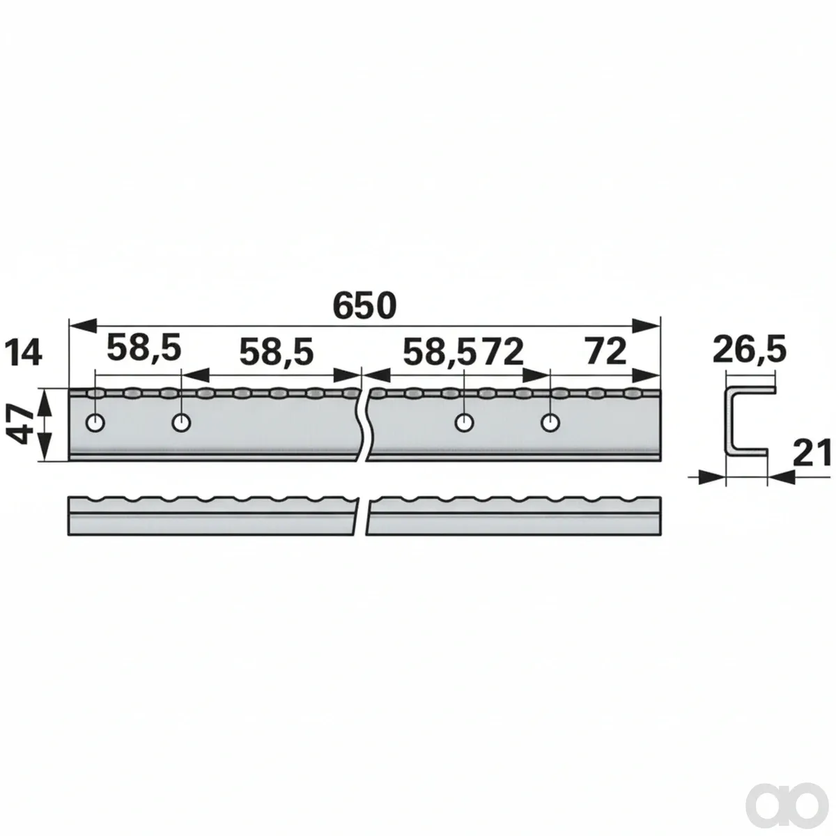 Prillinger - 00501669 - Foerderleiste Stangen Anstelle Von
