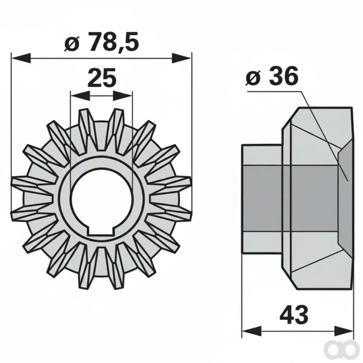 Prillinger - 00501977 - Kegelrad Anstelle Von Claas 60