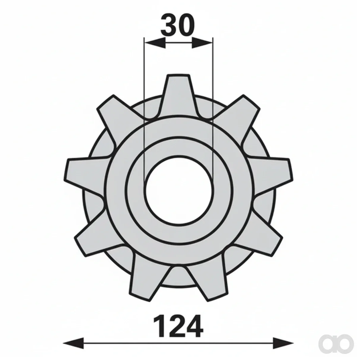 Prillinger - 00518712 - Kettenrad Anstelle Von Massey Ferguson