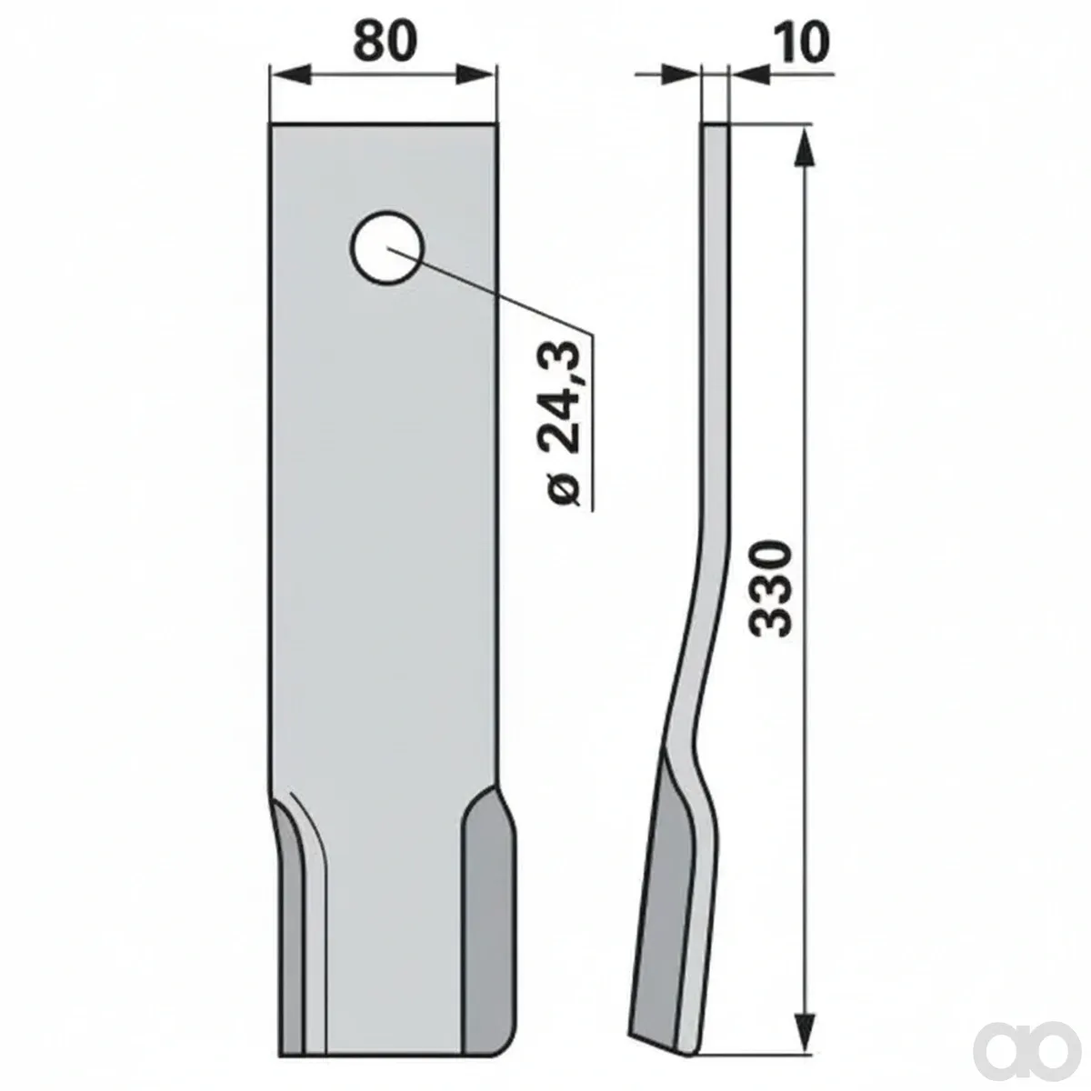 Prillinger - 00530500 - Schlegelmesser Rechts Anstelle