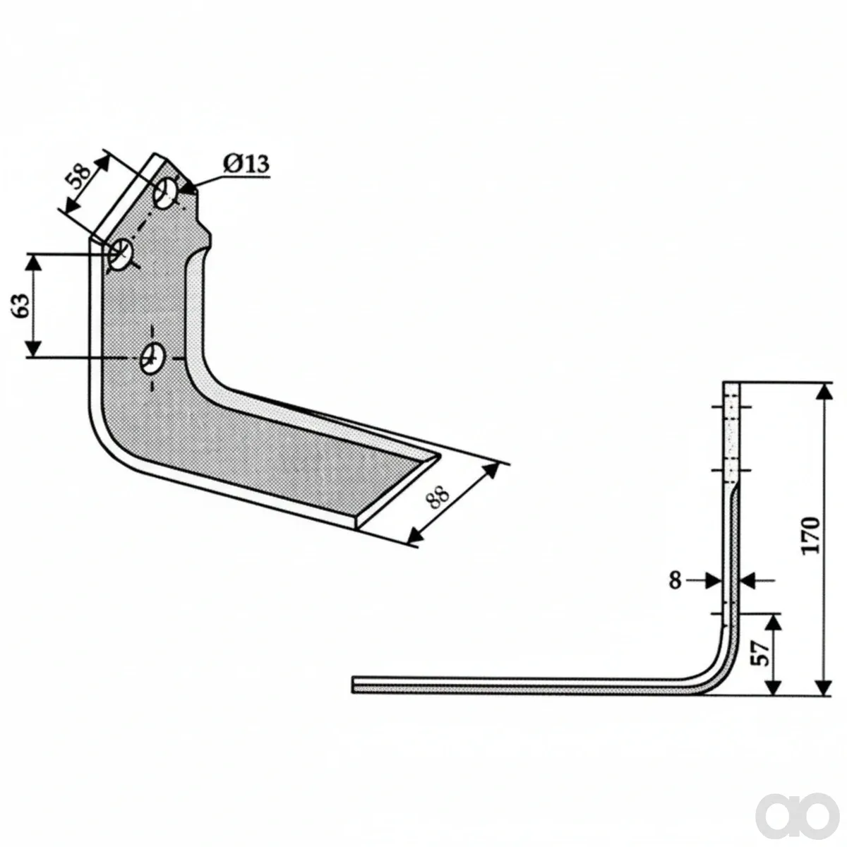 Prillinger - 00530555 - Grabenfraesmesser Stangen Anstelle