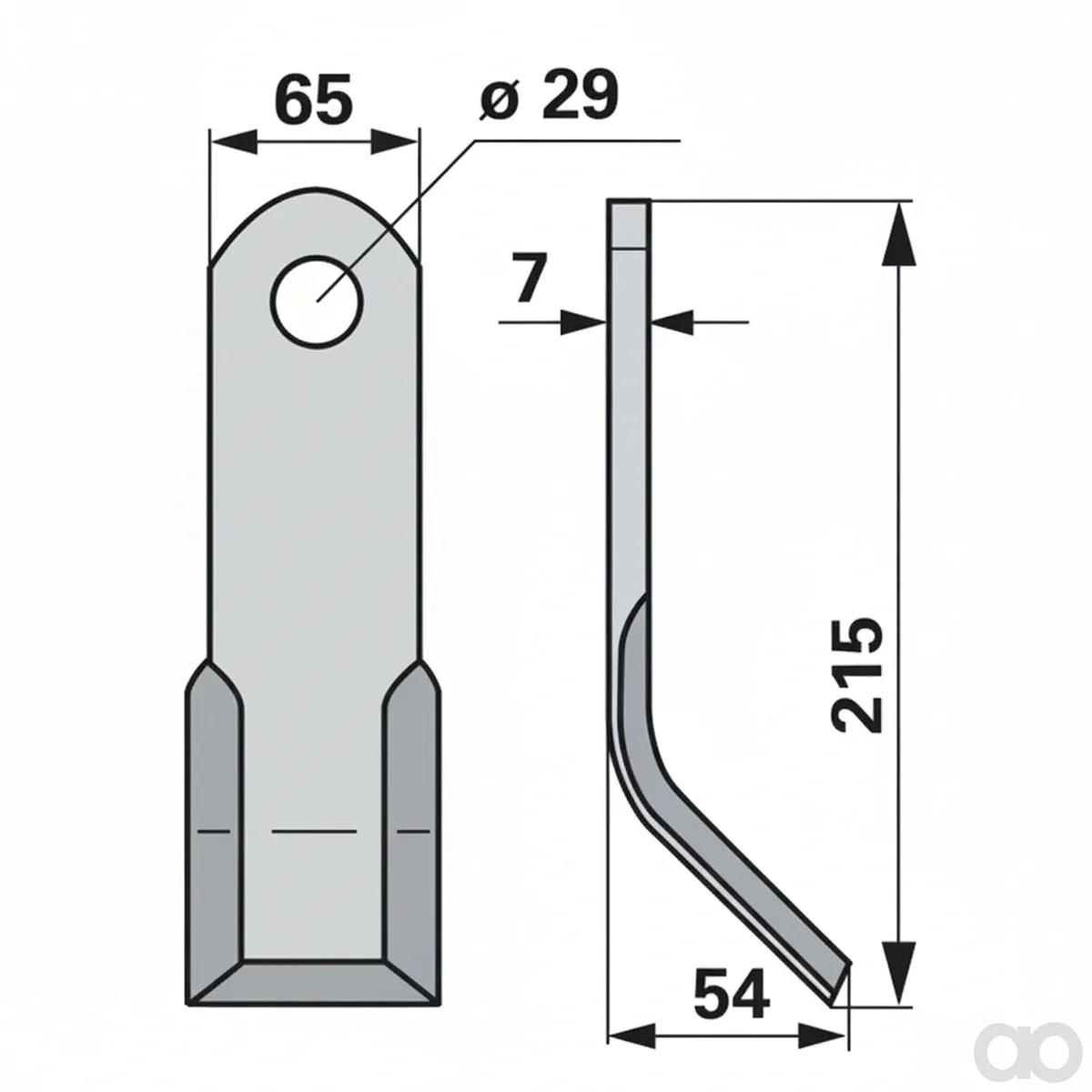 Prillinger - 00530760 - Y-Messer 65x7 L=215 Lo 29