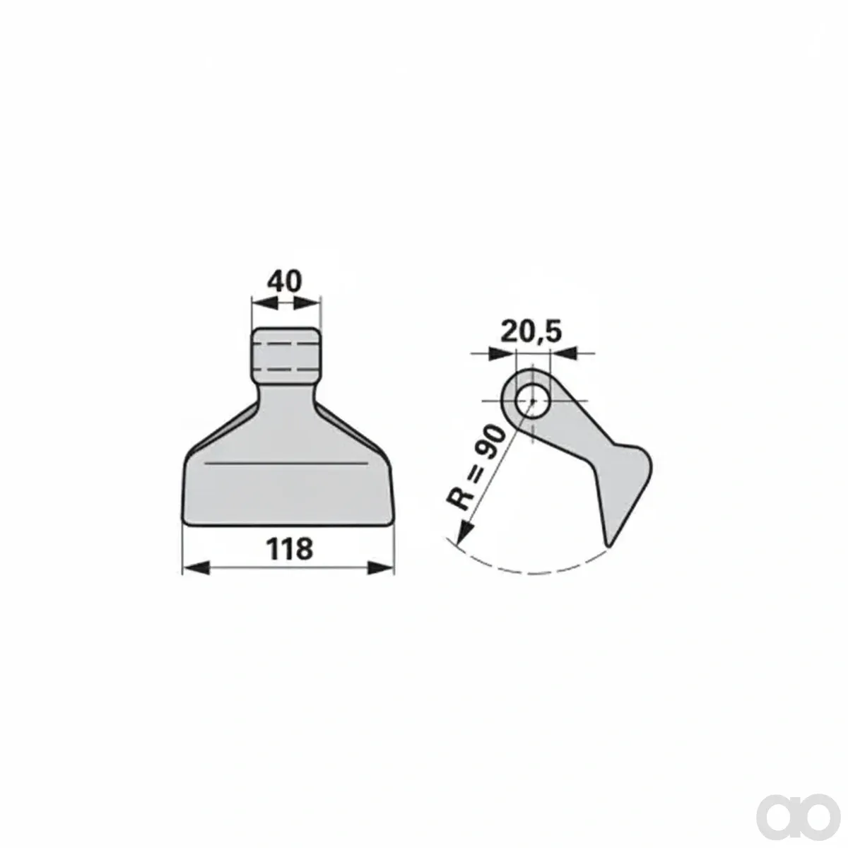 Prillinger - 00530928 - Schlaghammer B=118 H=90 Lo=20