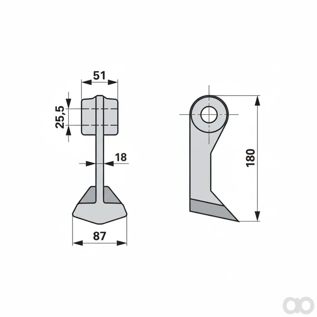 Prillinger - 00530976 - Schlaghammer B=87 H=180 Lo25,5