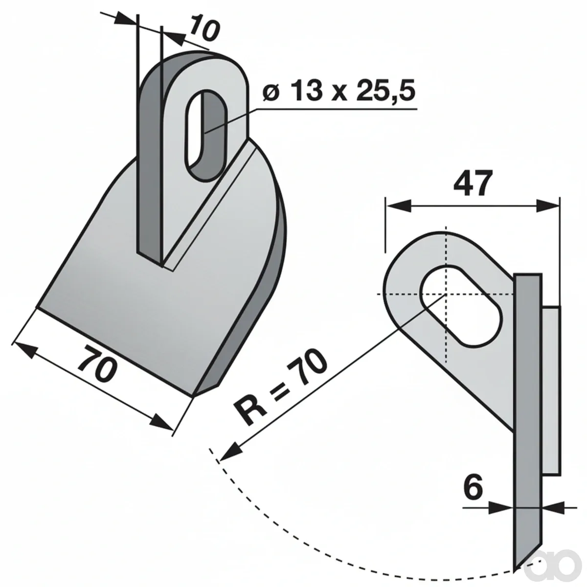 Prillinger - 00531189 - Schlaghammer B=70 H=70 Lo=13X2
