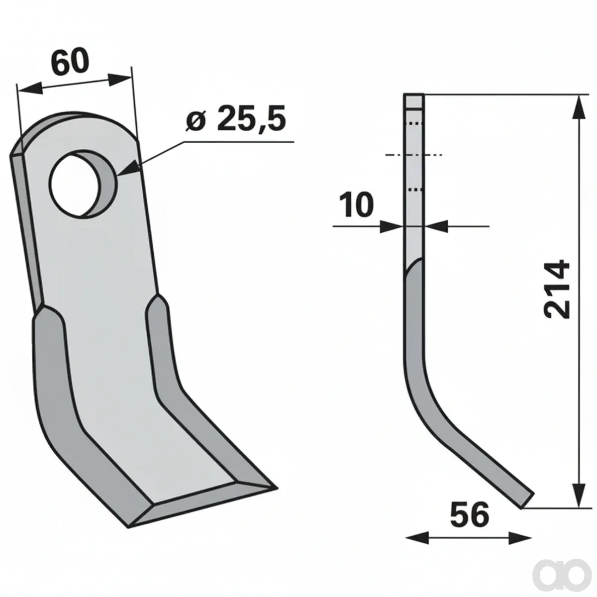 Prillinger - 00531267 - Y-Messer 60X10 L=214 Lo=25,5