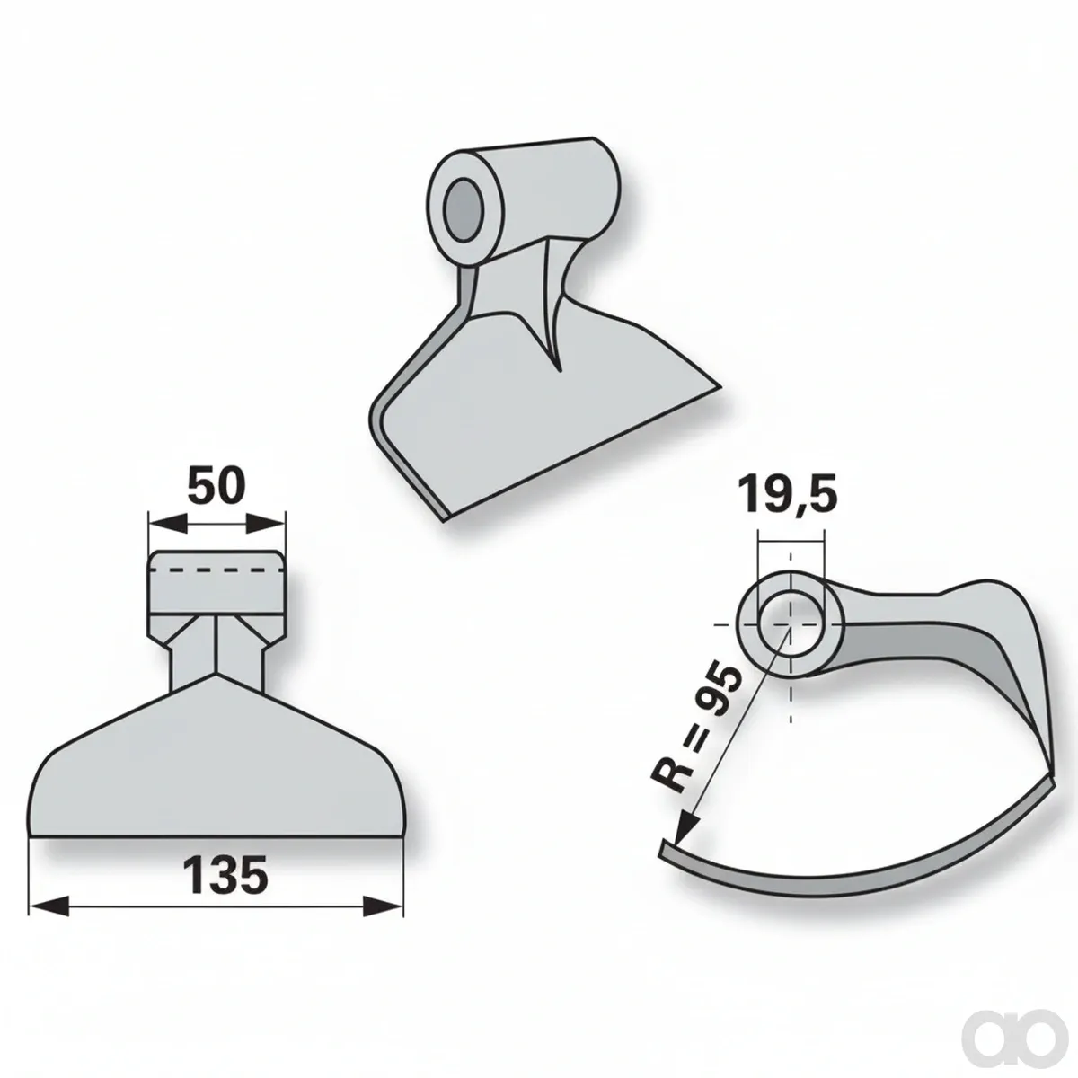 Prillinger - 00531279 - Schlaghammer B=135 R=95 Lo