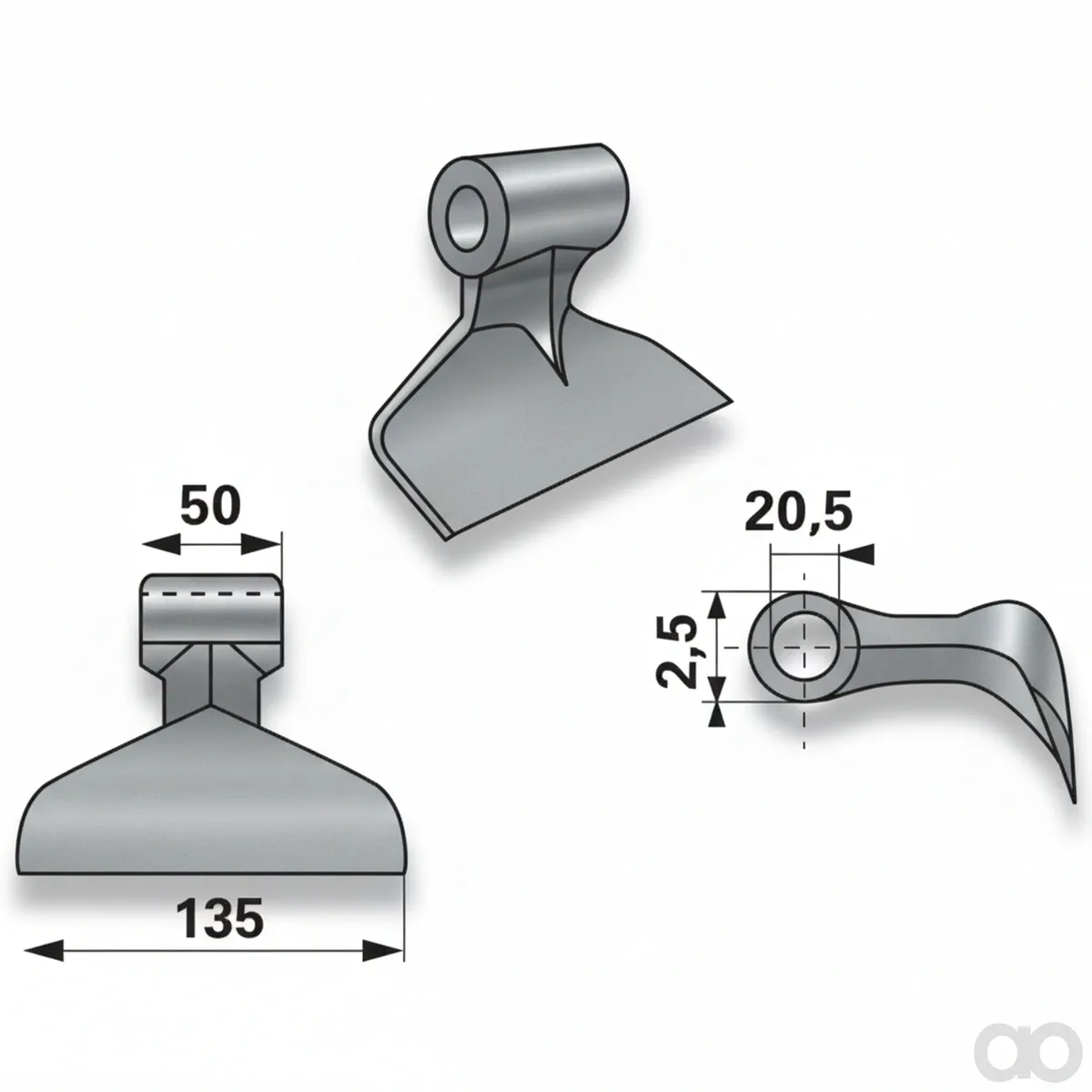 Prillinger - 00531282 - Schlaghammer B=135 R=95 Lo