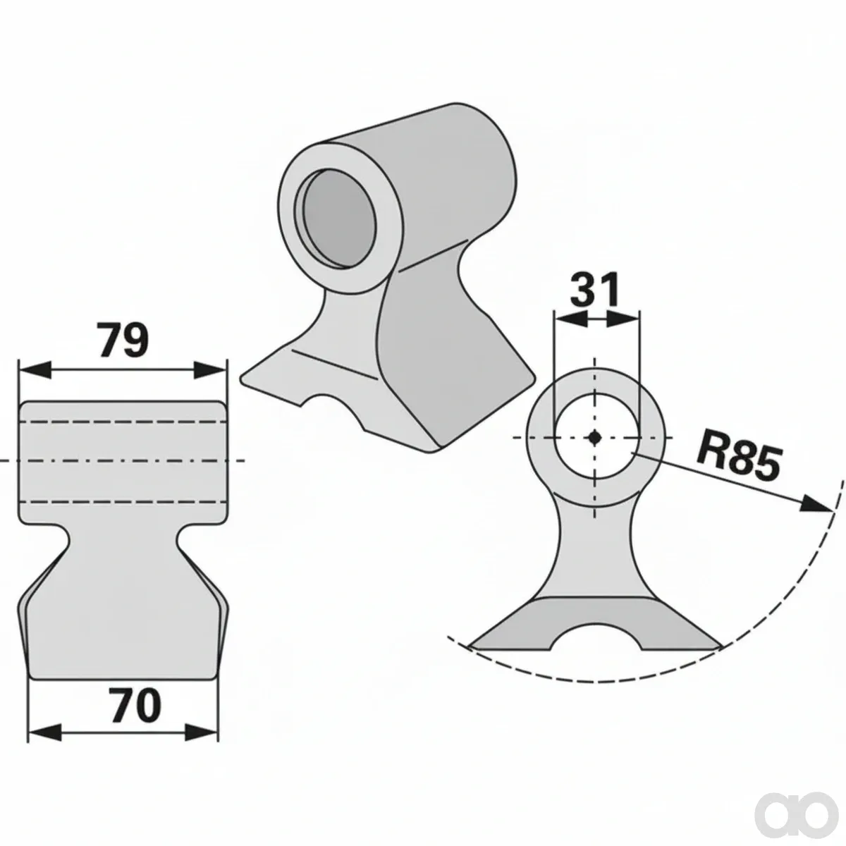 Prillinger - 00531291 - Schlaghammer B=69,5 R=85
