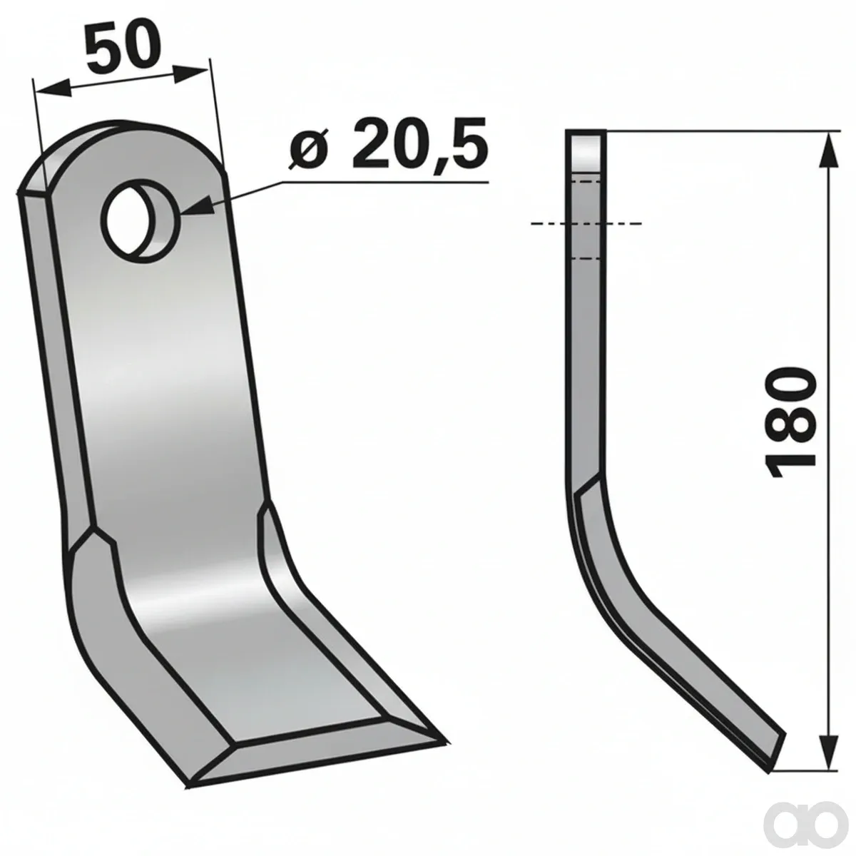 Prillinger - 00531339 - Y-Messer 50X10 L=180 Lo=