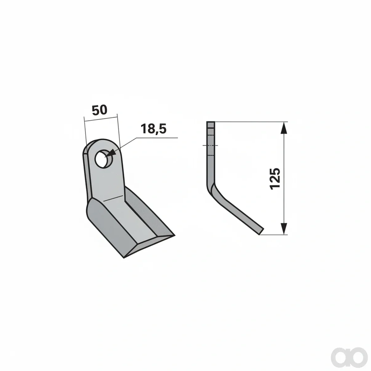 Prillinger - 00531442 - Y-Messer 50X10 L=125 Lo=18,5
