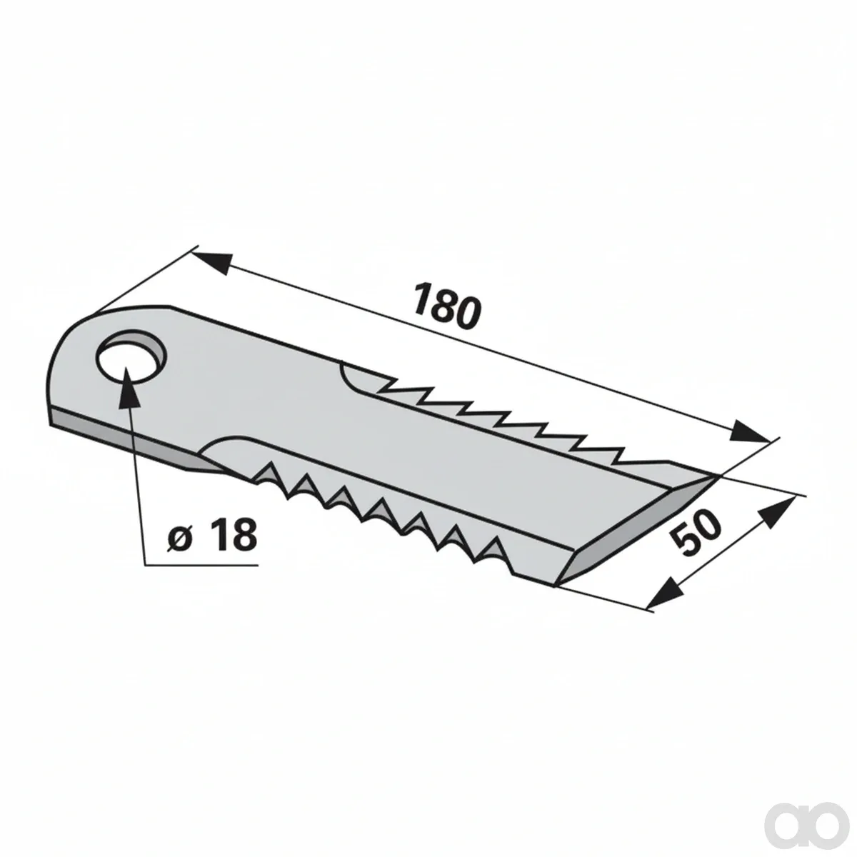 Prillinger - 00544641 - Haeckslermesser 180X50X5 Anstelle