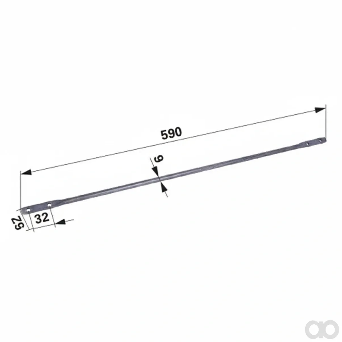 Prillinger - 00552131 - Siebbandstab 9X590Mm