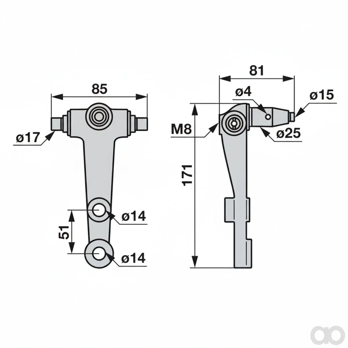 Prillinger - 00606415 - Schwinghebel fuer konischen mit