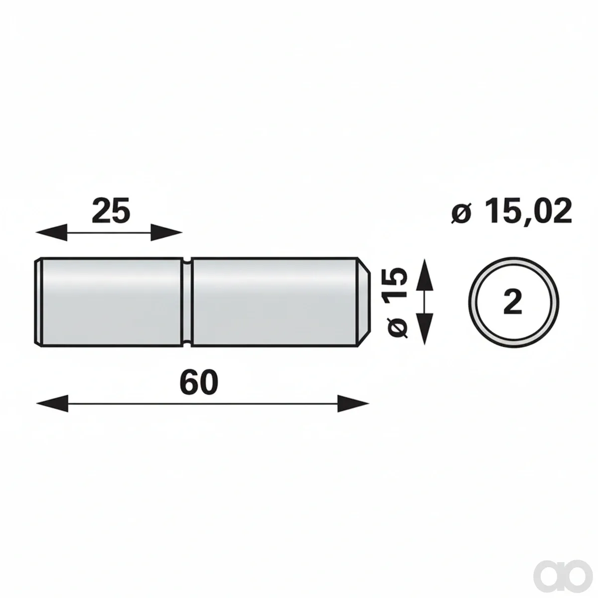 Prillinger - 00606596 - Mitnehmerzapfen Dm 15,02 Mm +0