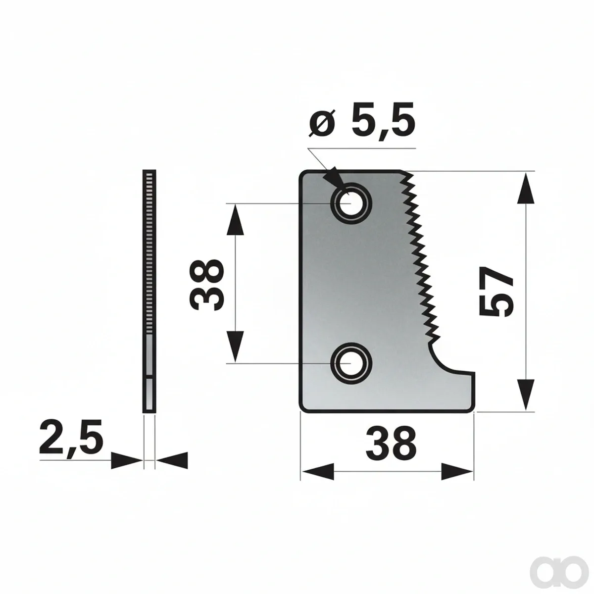 Prillinger - 00615161 - Aussenschuhplatte Stangen Anstelle