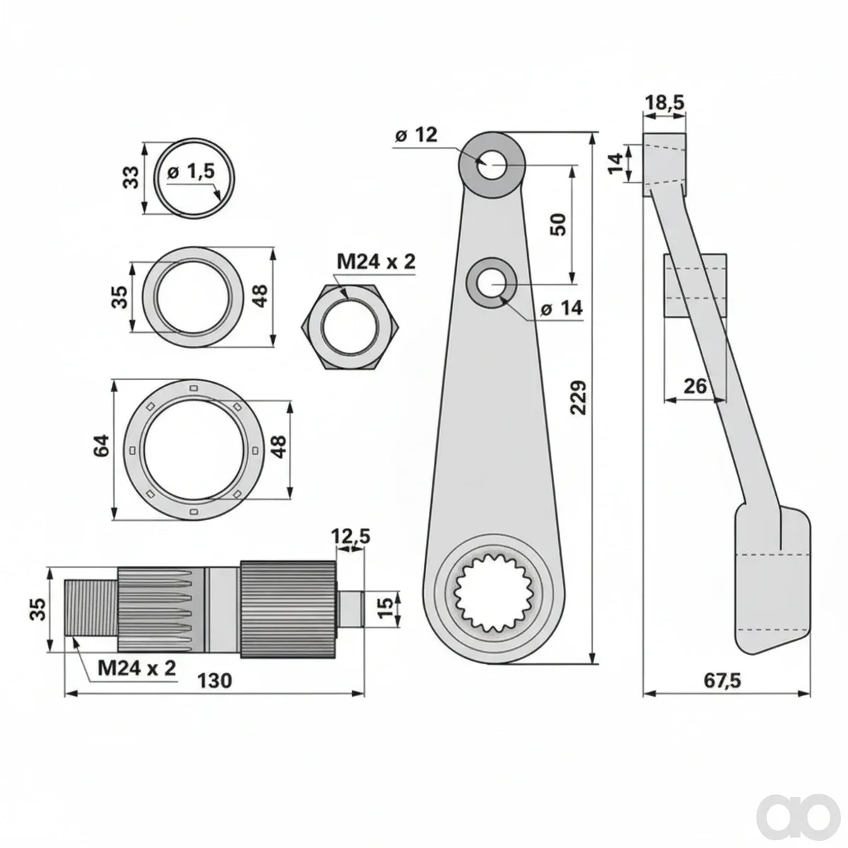 Prillinger - 00616609 - Schwinghebel Zu Bcs 523.589680
