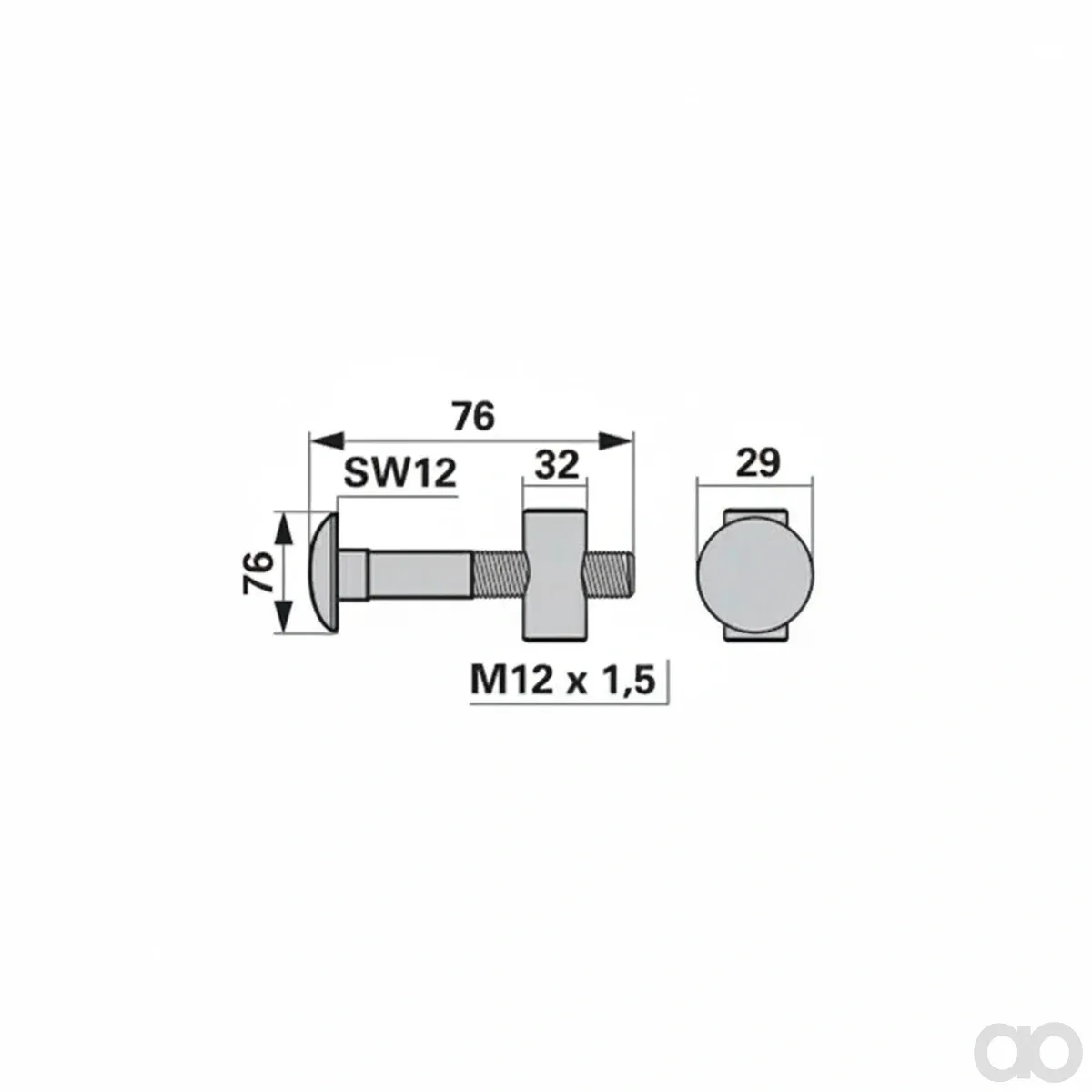 Prillinger - 00623310 - Schraube Komplett mit Rundmutter