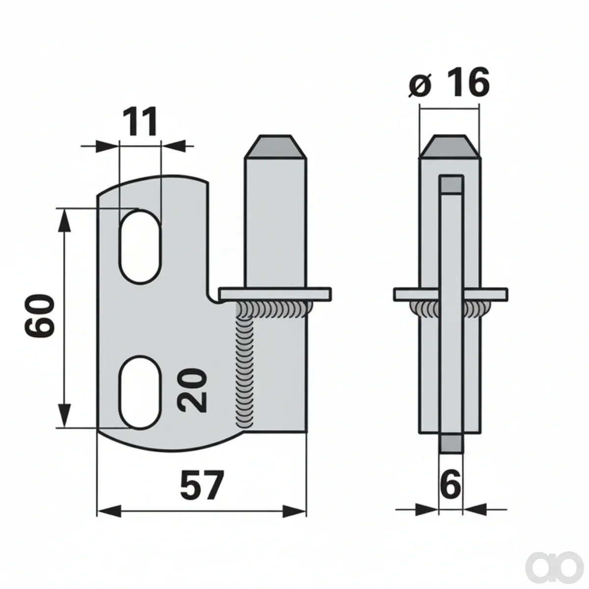 Prillinger - 00629031 - Scharnierzapfen Kurz Anstelle