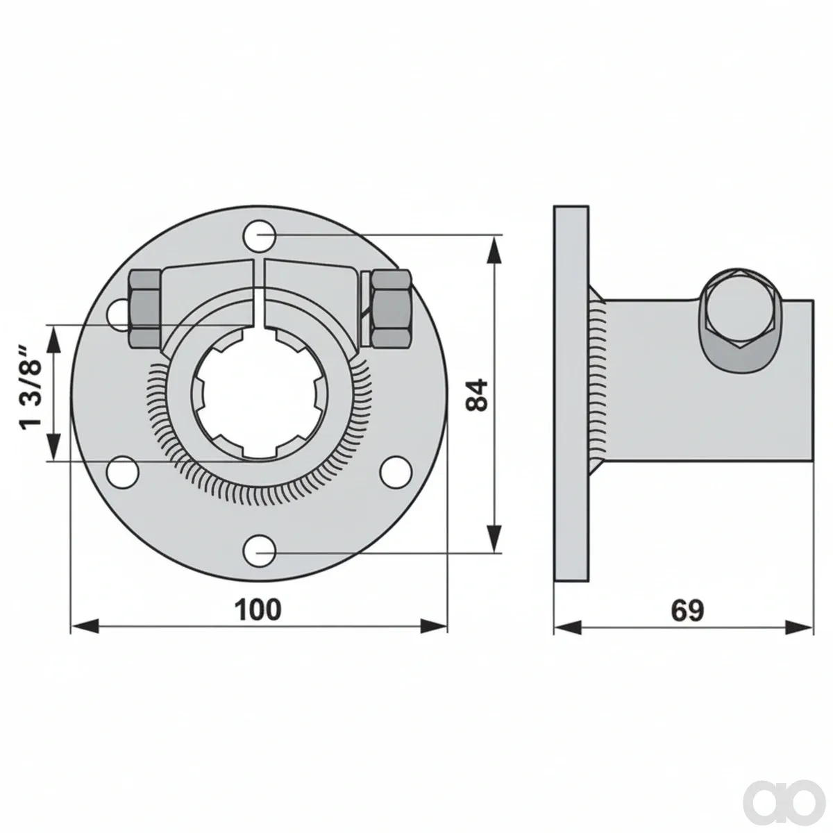 Prillinger - 00629545 - Aufsteckflansch Zum Schrauben