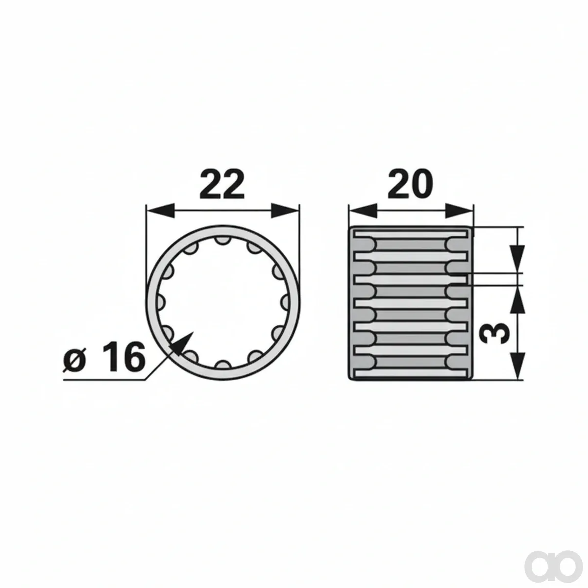 Prillinger - 00630185 - Nadelkranz K16X22X20 Anstelle