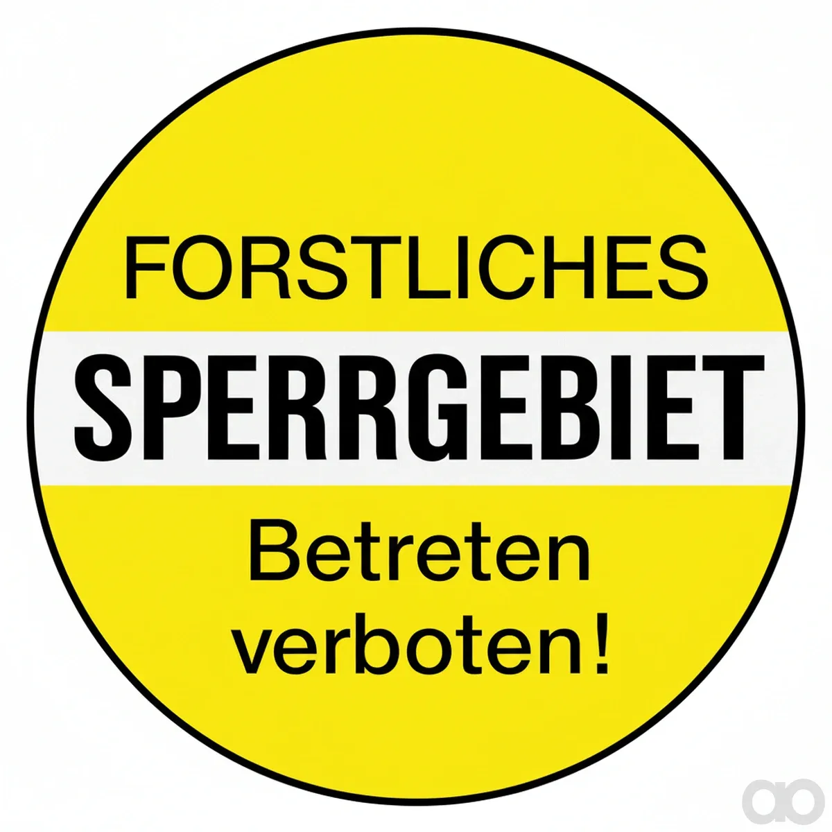 Prillinger - 00768457 - Warntafel Forstl. Sperrgebiet