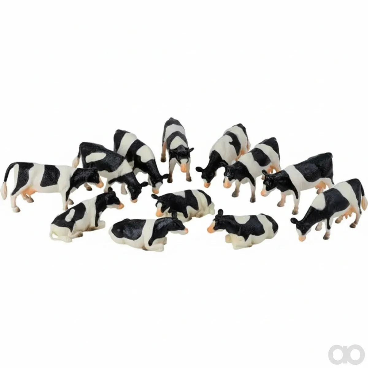 Prillinger - 00981501 - Figur Kuehe Schwarz/Weiss 12 Stueck