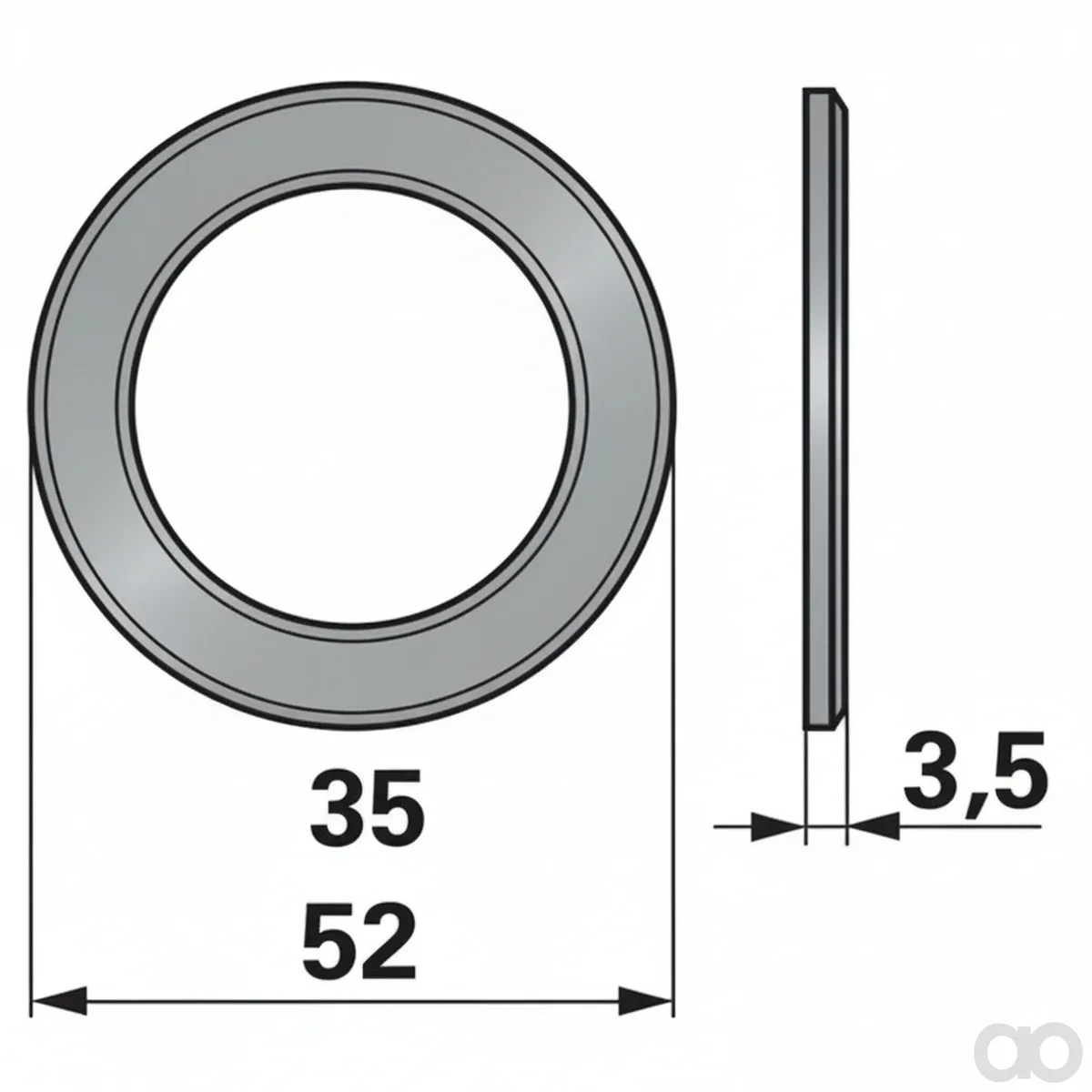 Prillinger - 20127203 - Axiallagerscheibe Ls 3552, Fella
