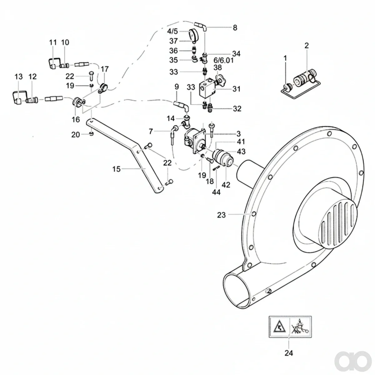 Rabe - 90016073 - Streuerblock montiert