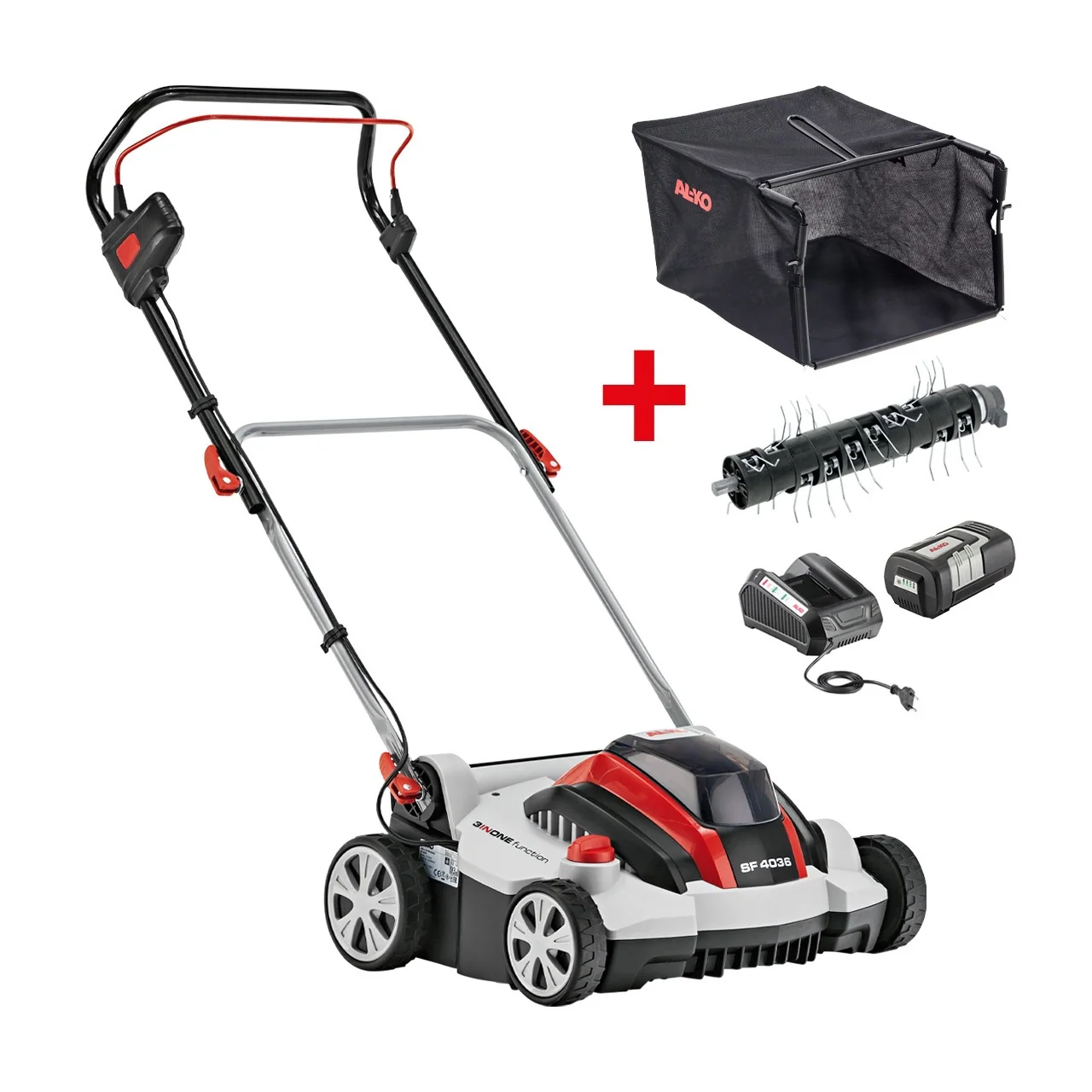 Al Ko - 114111 - Akku-Vertikutierer 36 V SF 4036 Set mit Grasfangkorb