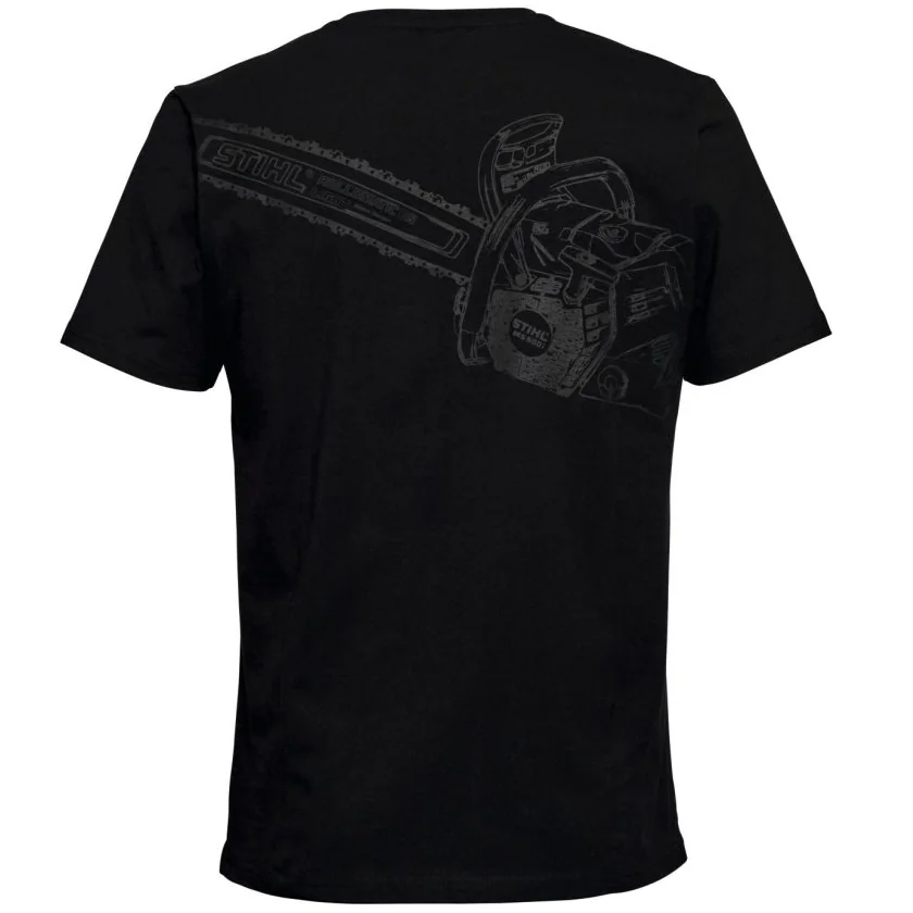 STIHL - 0421-300-8056 - T-Shirt mit Kettensäge MS 500i Schwarz L