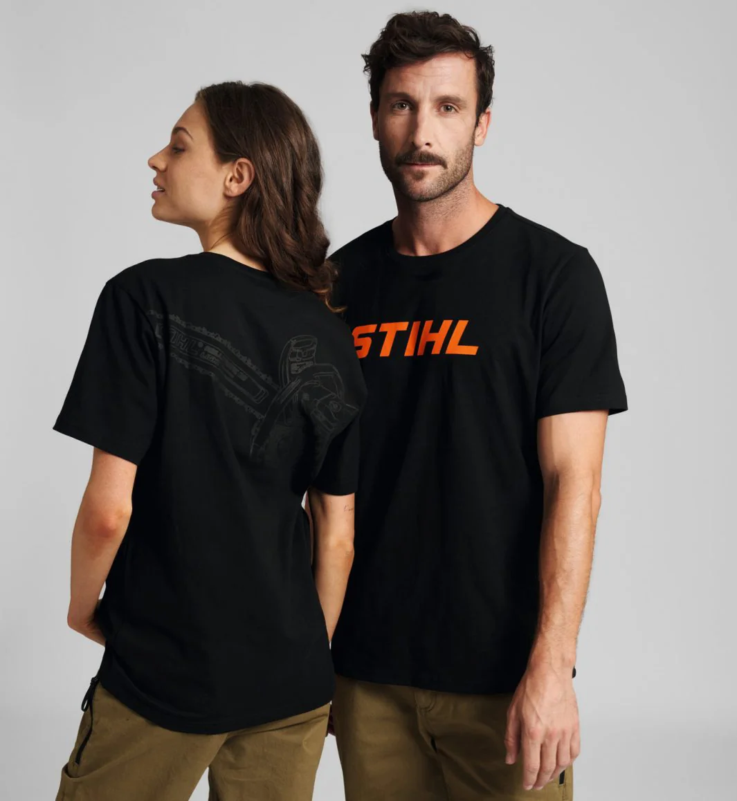 STIHL - 0421-300-8056 - T-Shirt mit Kettensäge MS 500i Schwarz L