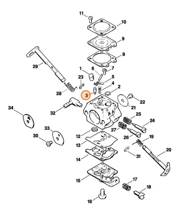 Stihl - 4116-121-5100 - Einlassventilnadel