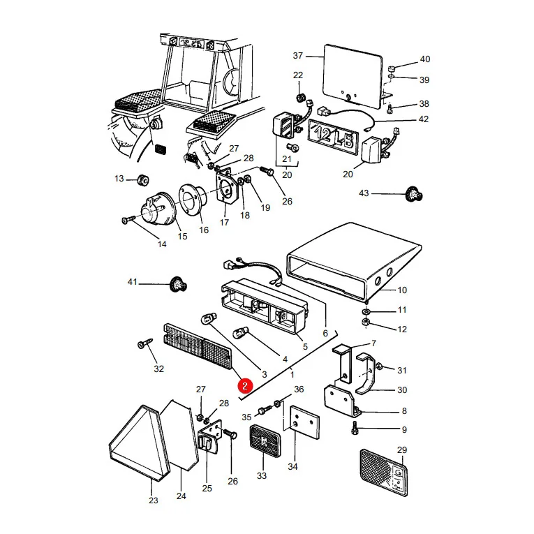 AGCO - 3105050M1 - Rückleuchtenabdeckung Massey Ferguson