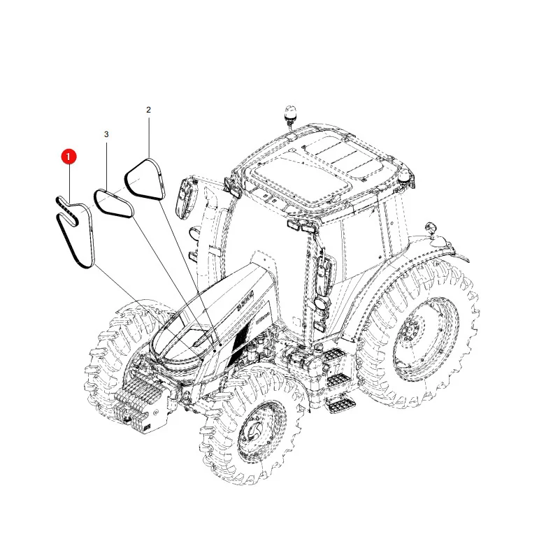 AGCO - ACX3351640 - Mehrriemenriemen Massey Ferguson