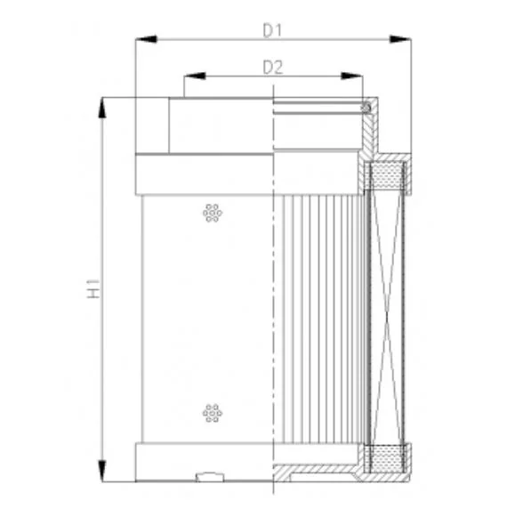 Filtrec - C216G25V - Hydraulikfilterelement (coreless)