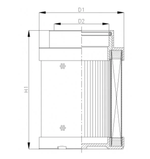 Filtrec - C340G06V - Hydraulikfilterelement (coreless)