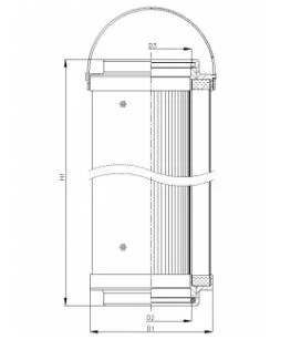 Filtrec - C431G03V/ESD - Hydraulikfilterelement (coreless)