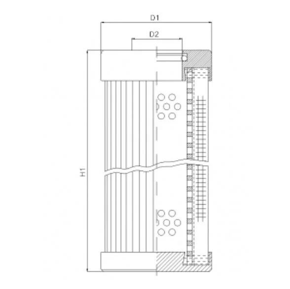 Filtrec - D150T25B - Hydraulikfilterelement (Druckfilter)