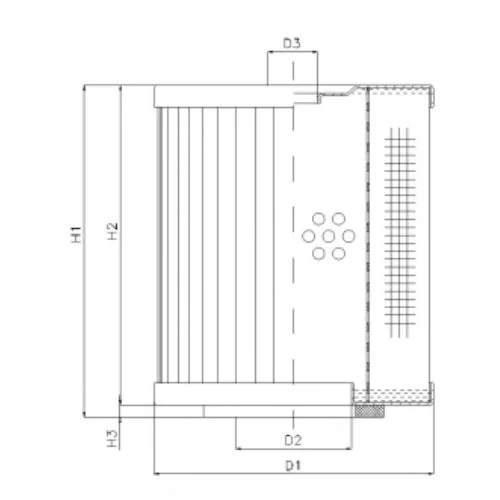 Filtrec - D261T250 - Hydraulikfilterelement (Druckfilter)