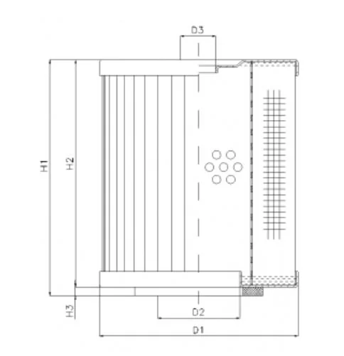 Filtrec - D261T25 - Hydraulikfilterelement (Druckfilter)