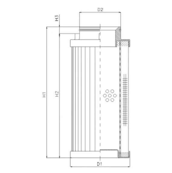 Filtrec - D730C10AV - Hydraulikfilterelement (Druckfilter)