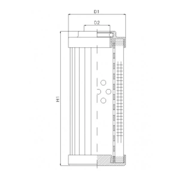 Filtrec - DVD2560W40B - Hydraulikfilterelement (Druckfilter)