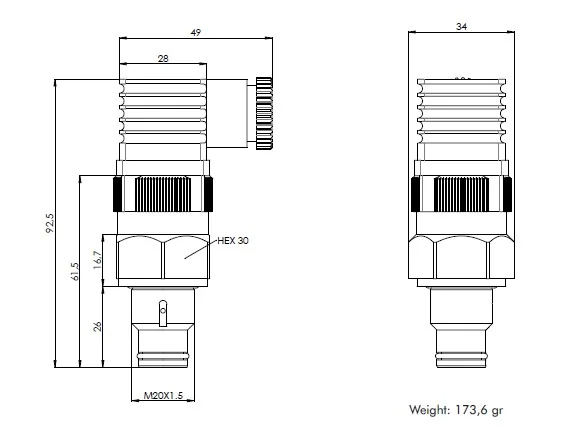 Filtrec - EY2 - Differenzdruckschalter 2,7 bar (el.)