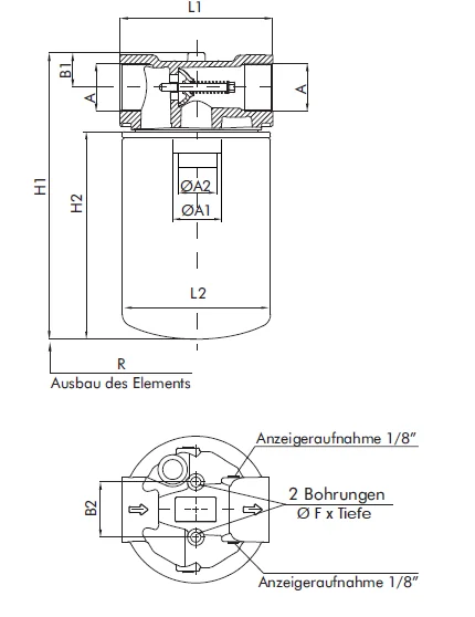Filtrec - FA120C10BB6RR13 - Leitungsfilter (Rücklauffilter)