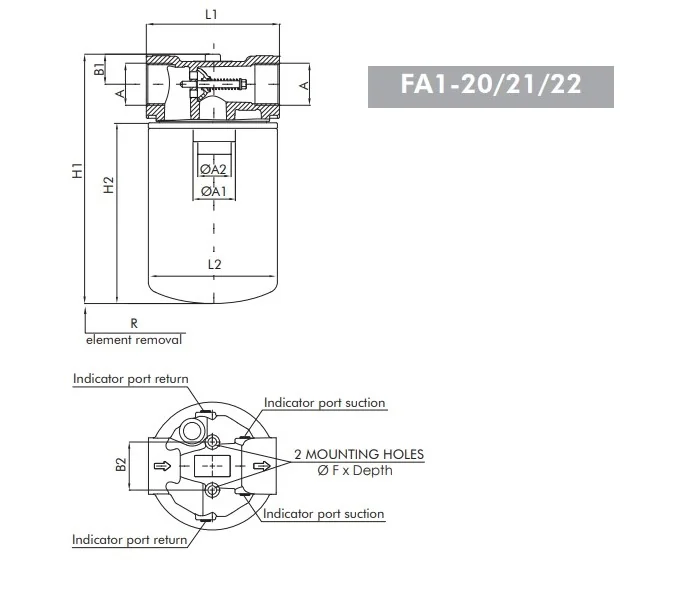 Filtrec - FA121000BB6S000 - Filterkopf