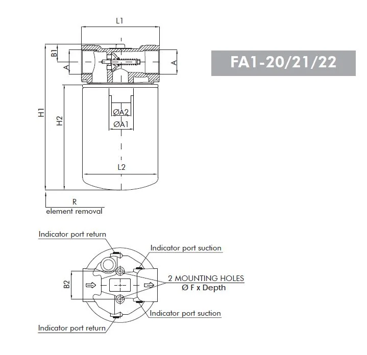 Filtrec - FA122000BB6000 - Filterkopf