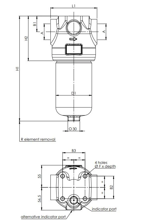 Filtrec - FH420XD160000BB7D0S000S0 - Leitungsfiltergehäuse (Druckfilter)