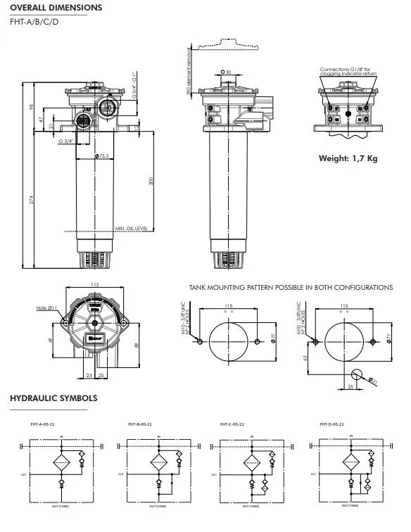 Filtrec - FHTCH511000B0B5B41000S1 - Leitungsfiltergehäuse
